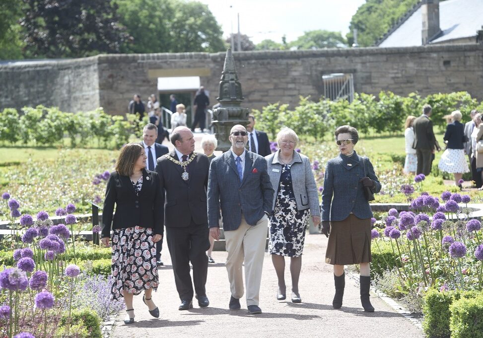 HRH Princess Anne and other dignitaries, at the officially reopening of Saughton Park (Photo: Greg Macvean)