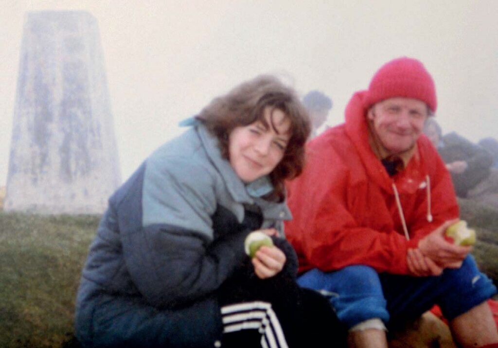 Hazel Irvine climbing Ben Lomond with her dad (Photo: Hazel Irvine)