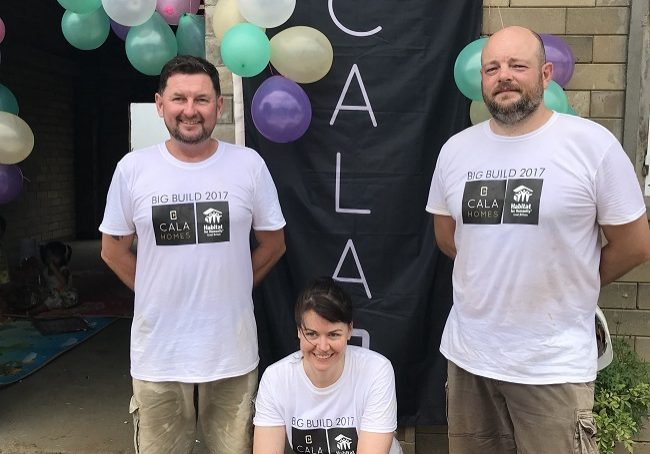 Craig Leishman, Rachel Dillon and Andrew Aldridge from CALA Homes