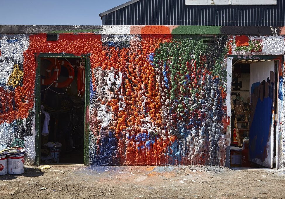 The wall at W Bruce Ship Painters, Fraserburgh  has become a tourist attraction  (Photo: Mark Chalmers)