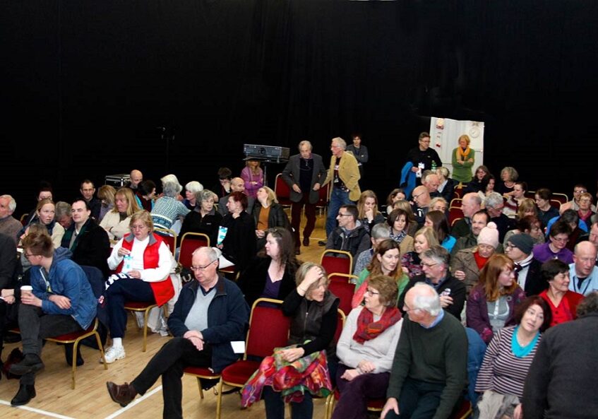 An audience at a previous Cromarty Film Festival