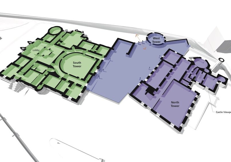 The proposed ground floor layout of Inverness Castle (Photo: LDN Architects)
