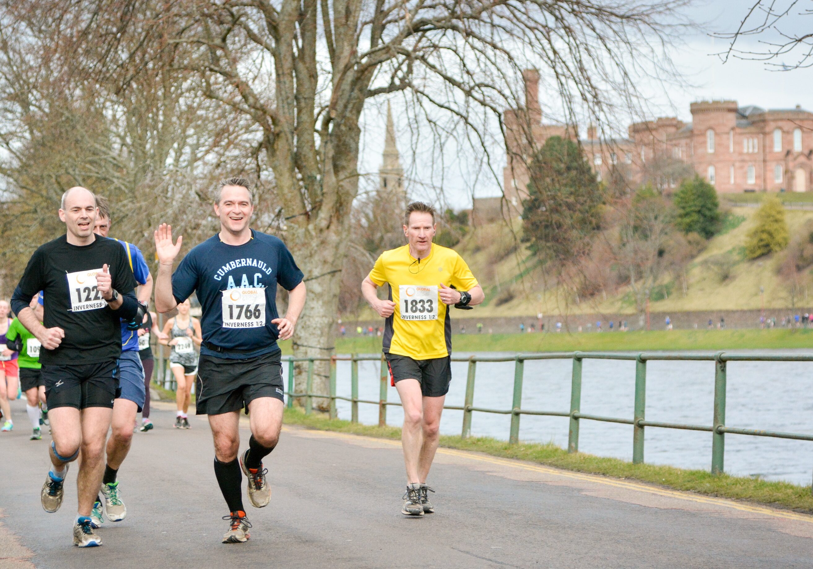 Inverness Half Marathon 2015 - runners by castle - by Paul Campbell Inverness Half Marathon runners (Photo: Paul Campbell)