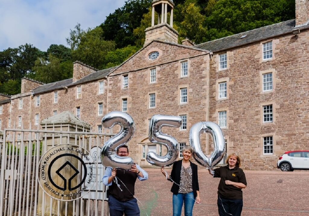 John Baxter, Jane Masters and Lea Barrie at New Lanark