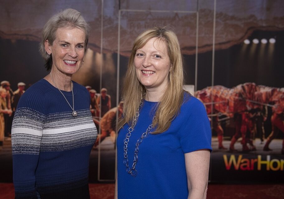 Judy Murray and friend at War Horse opening night (Photo by Phil Wilkinson)
