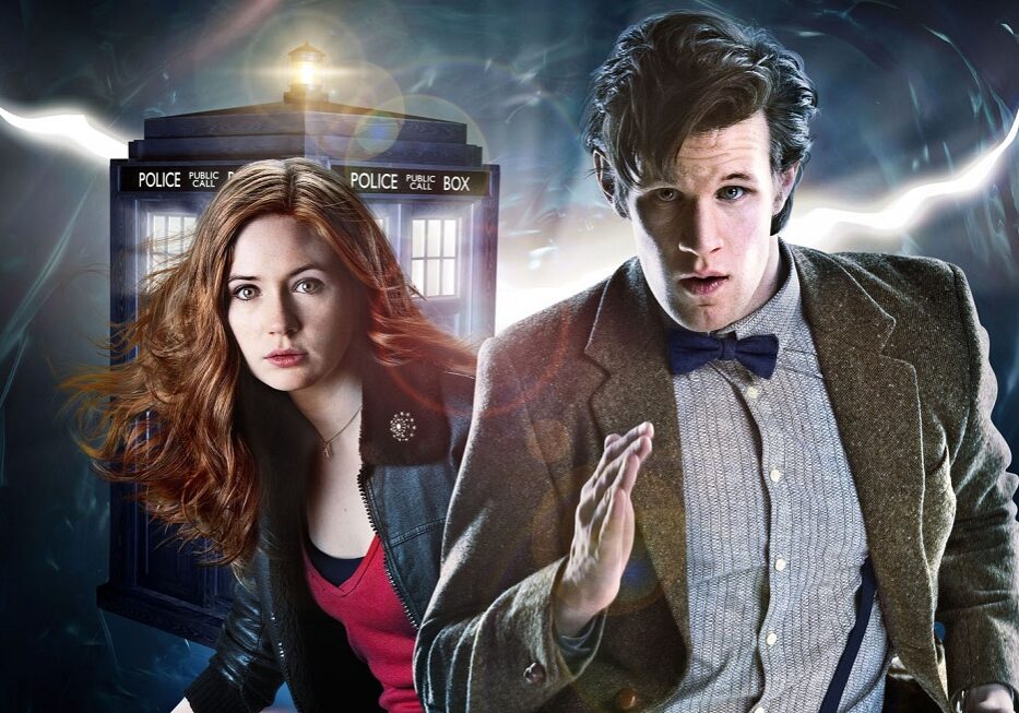 **THIS IMAGE IS UNDER EMBARGO UNTIL TUESDAY 6TH APRIL 2010**  Picture shows: (l-r) KAREN GILLAN as Amy Pond and MATT SMITH as the Doctor. Background the TARDIS and vortex. TX: BBC ONE Saturday 3rd April 2010