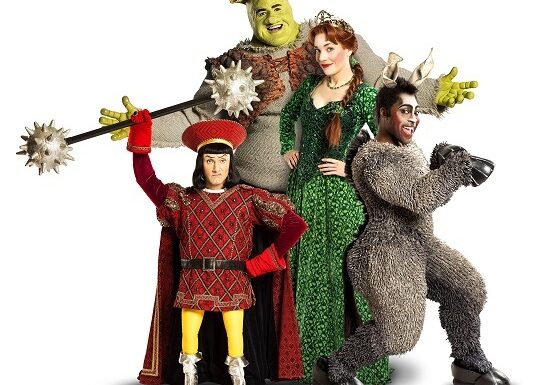 Laura-Main-and-l-r-Samuel-Holmes-Steffan-Harri-Marcus-Ayton.-Shrek-the-Musical-2018-UK-and-Ireland-Tour.-CREDIT-Helen-Maybanks