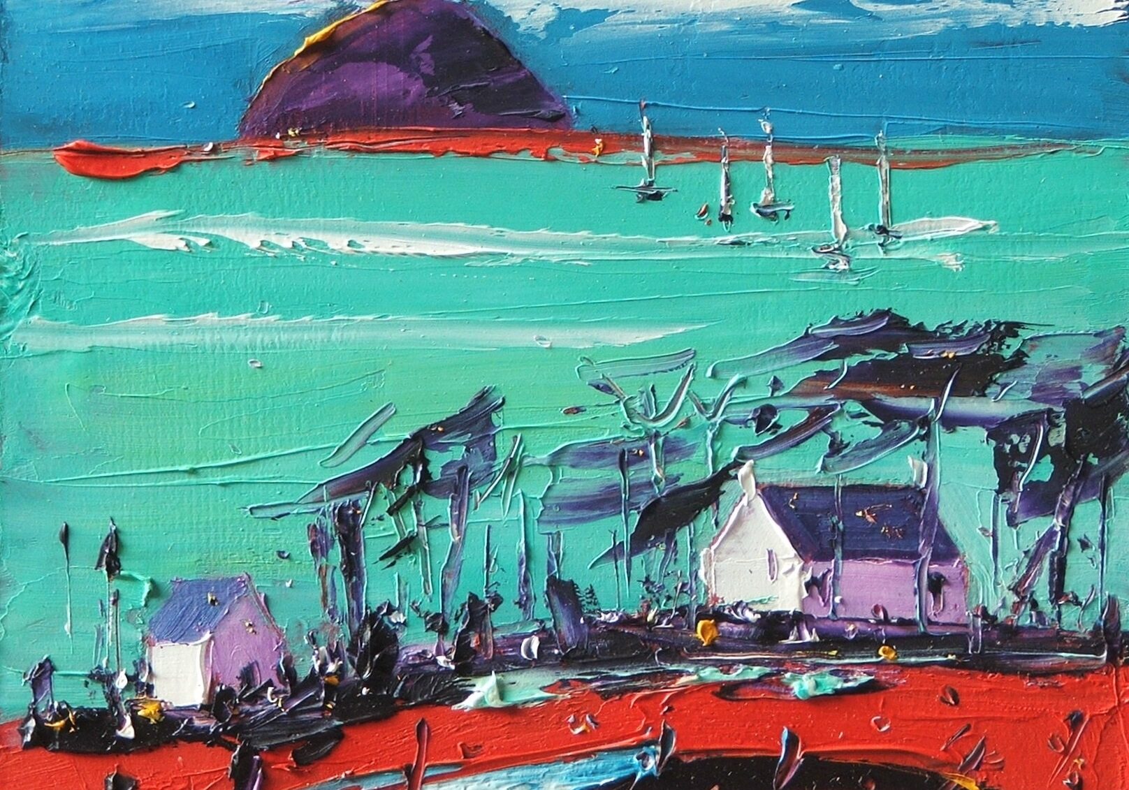 Pat Kramek's painting Ailsa Craig From Kildonan