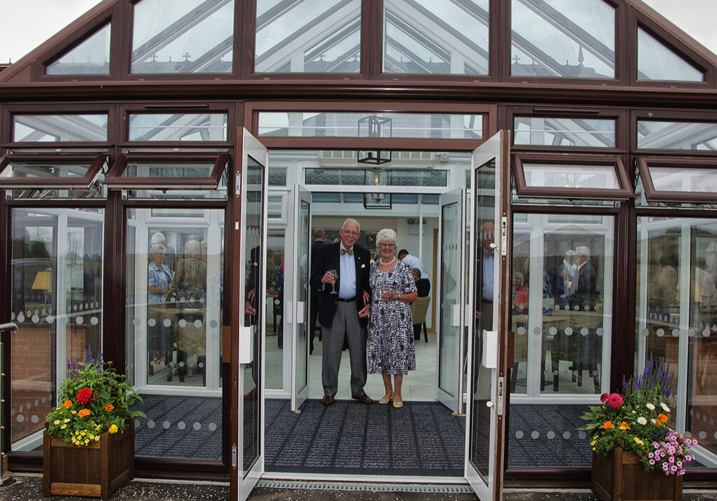 Boyd and Anne Tunnock in the new conservatory