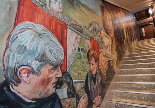 Father Ted and Father Dougal in the new mural
