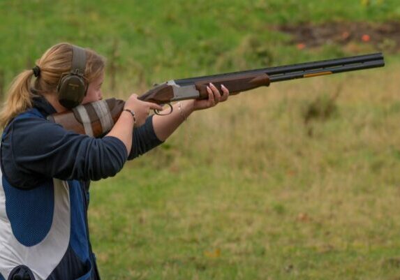 Molly Hall has been clay pigeon shooting for just two years. 