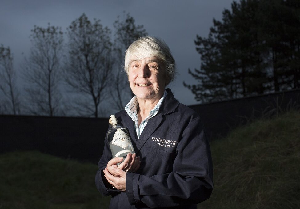 Lesley Gracie, Hendrick's master distiller, with Hendrick's Absinthe