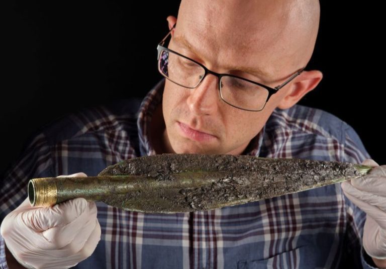 National Museums Scotland curator Dr Matthew Knight examines the Carnoustie Hoard. Photo © National Museums Scotland 4 National Museums Scotland curator Dr Matthew Knight examines the Carnoustie Hoard. Photo © National Museums Scotland 4
