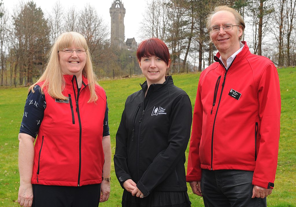 Learning and volunteer co-ordinator Catherine Morrison with volunteers Margaret McLeish and Colin Hemfrey