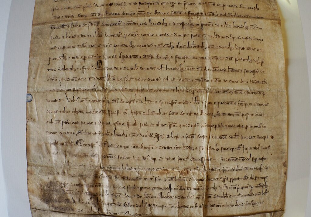 The original 700 year old Stocket Charter