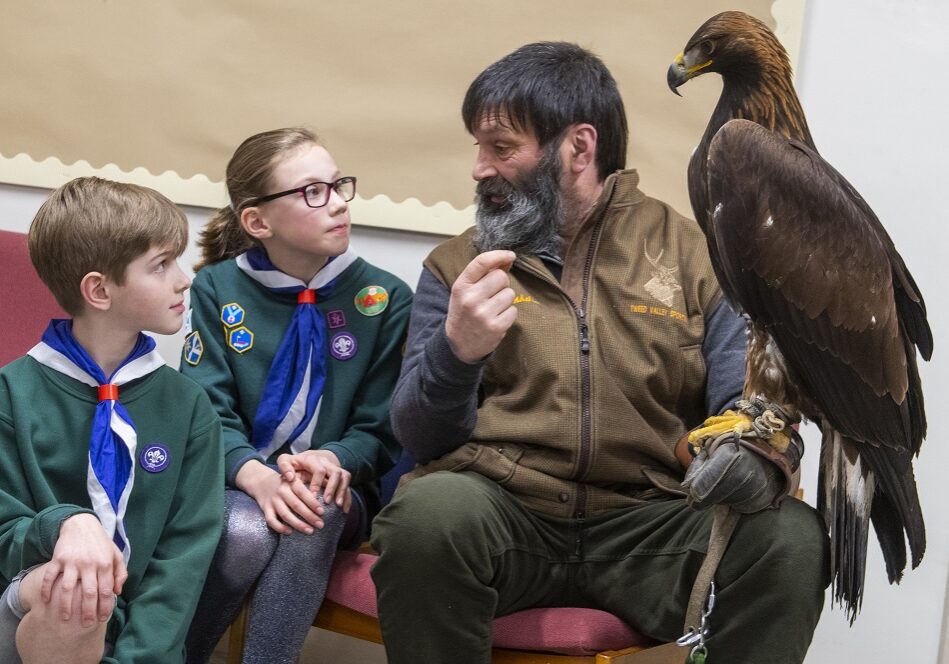Innerleithen Scouts launched the new UK initiative to safeguard the future of Golden Eagles earlier this year (Photo: Phil Wilkinson)

