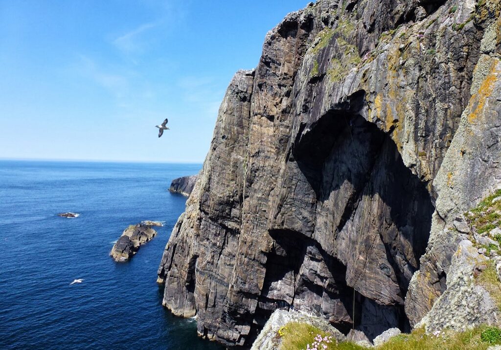 The Dun Eistean sea stack was the Morrisons’ stronghold