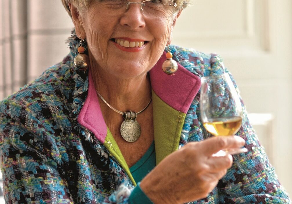 Prue Leith enjoys a dram after a hard day at work