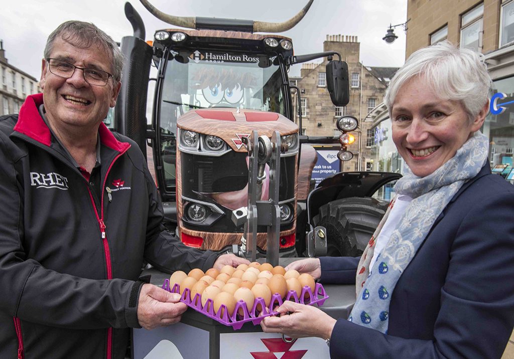 George Lawrie, chairman of the RHET board pictured with Carina Contini
