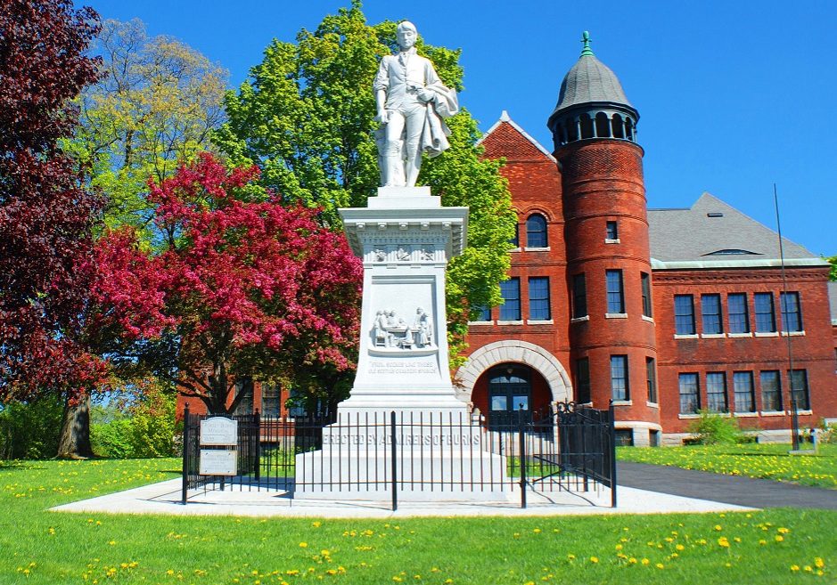 The Robert Burns Memorial located in downtown Barre, Vermont. It was erected by Barre's Scottish immigrants in 1899 in observance of the 100th anniversary