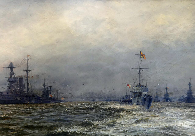 William Lionel Wyllie's The Grand Fleet in the Firth of Forth after the Armistice