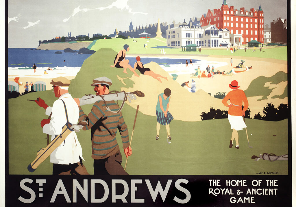 A poster advertising St Andrews, produced by the LNER