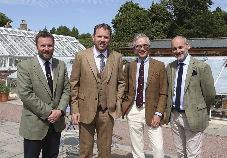 L-R: xxx, Simon Cotton, managing director Johnstons of Elgin; David Evans, founder Grey Fox Blog; Nick Bannerman, commercial director Johnstons of Elgin.