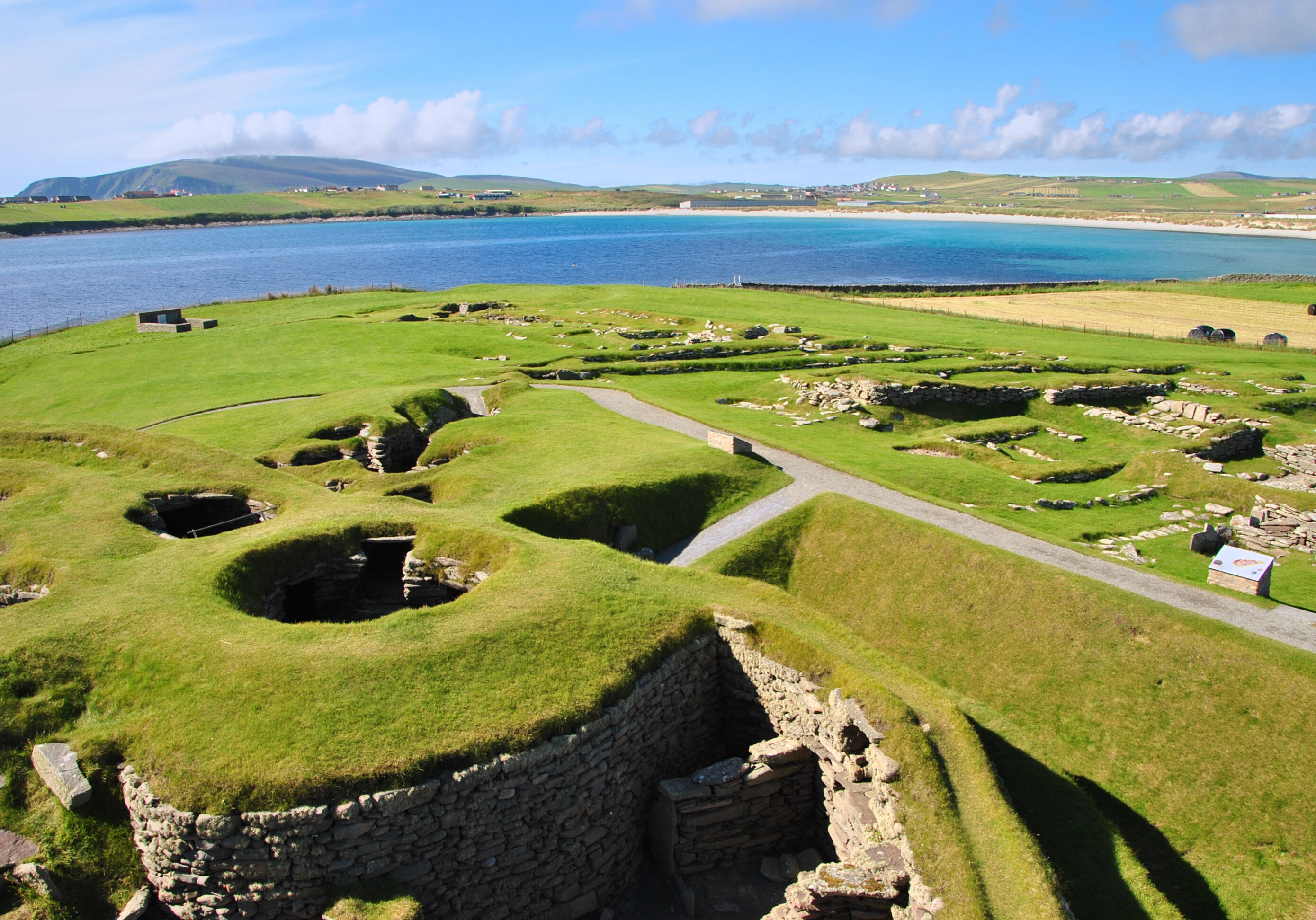 The prehistoric village Jarlshof, on the Shetland Islands