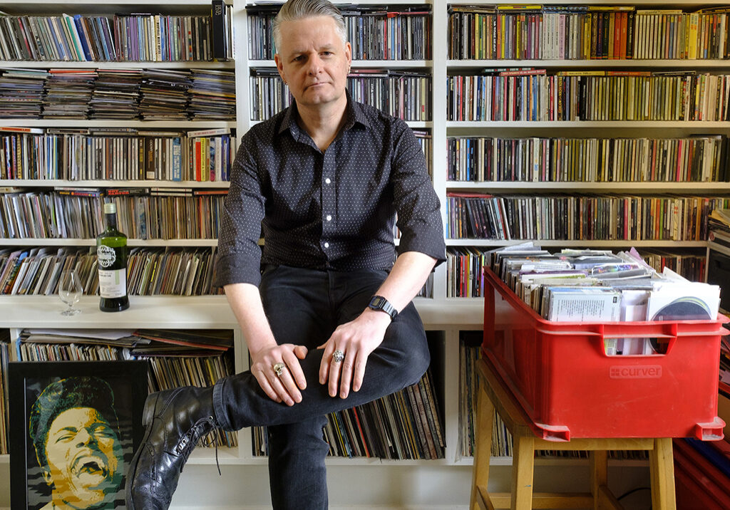 DJ Vic Galloway at home in Edinburgh (Photograph: Mike Wilkinson)