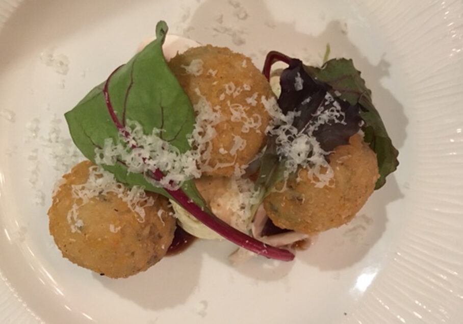 Wild mushroom arancini