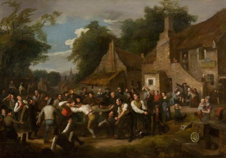 Carse, Alexander, c.1770-1843; The Village Ba' Game Carse, Alexander; The Village Ba' Game. Credit: Dundee Art Galleries and Museums Collection (Dundee City Council).