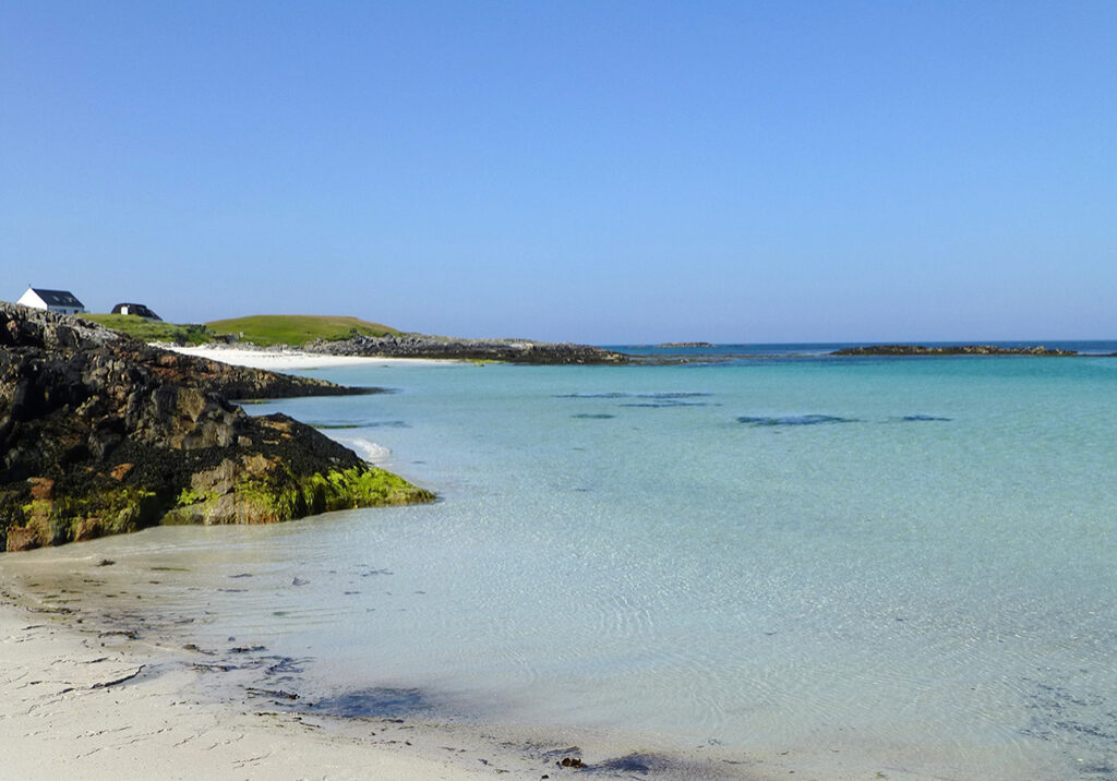 crystal clear blue green sea at Caolas, isle of Tiree, Inner Hebrides It was a stunning win for the restaurant, located on beautiful Tiree in the Inner Hebrides