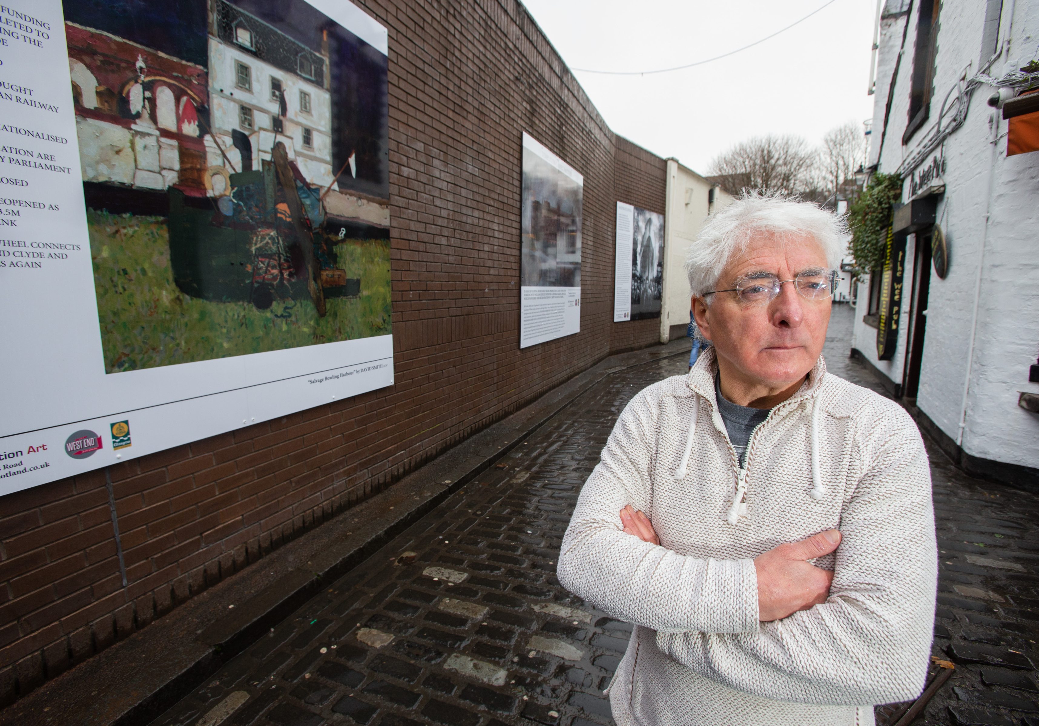 David Smith RSW with the murals