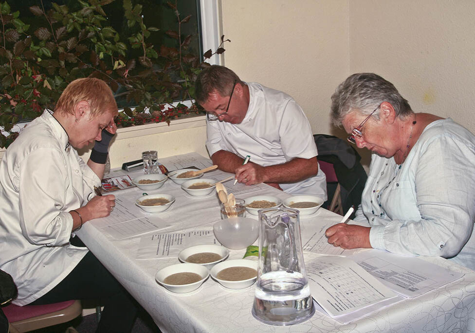 Judges sampling entries at a previous competition