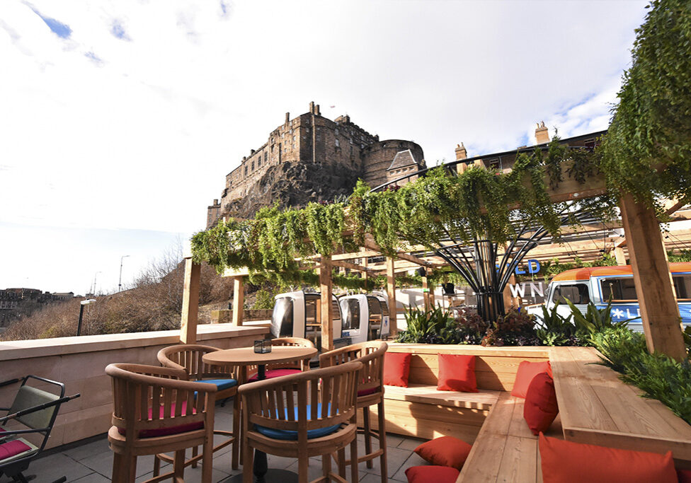 The new establishment's roof terrace 