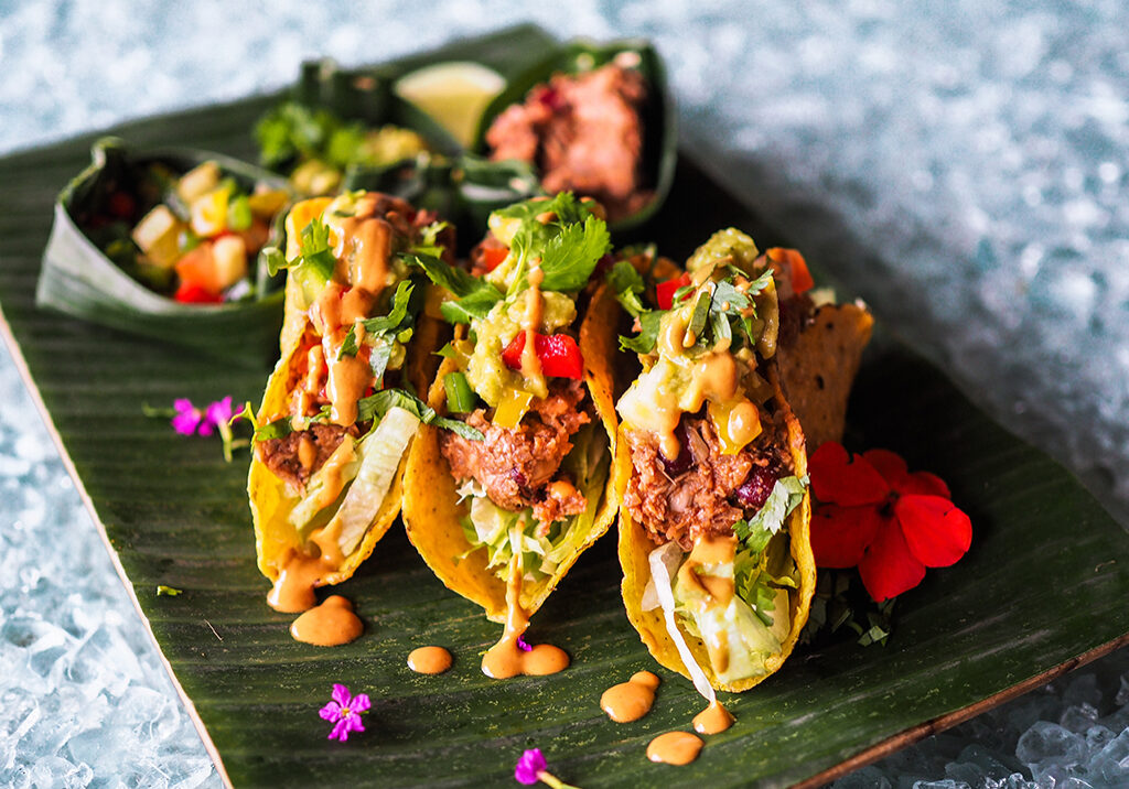 Healthy vegan jackfruit tacos