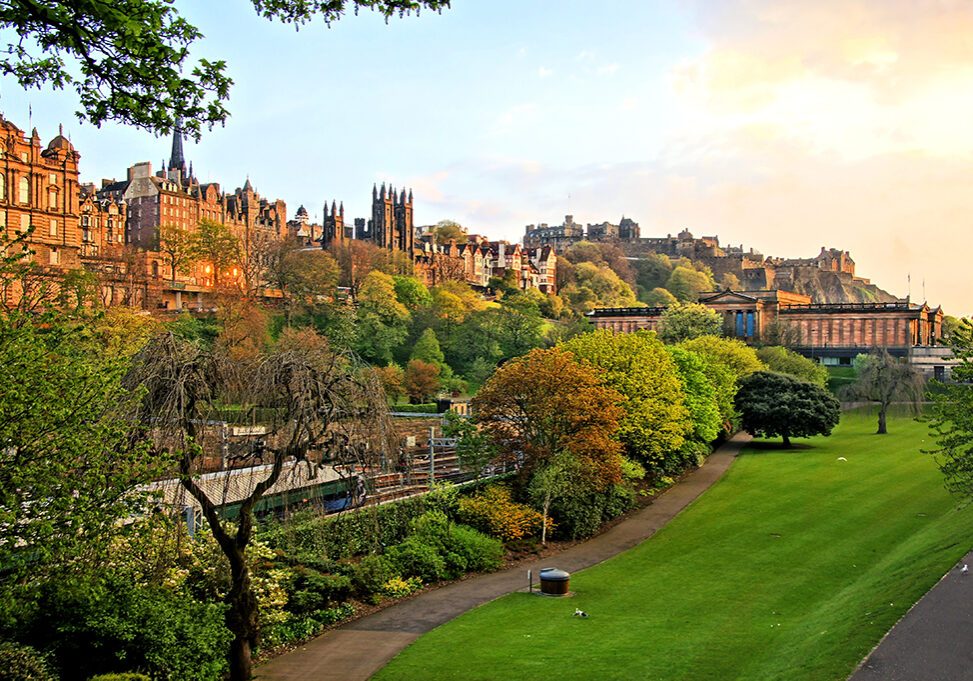 Princes Street Gardens in Edinburgh