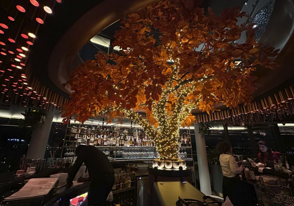 SUSHISAMBA's iconic tree sits at the heart of the restaurant. [Rosie Morton]
